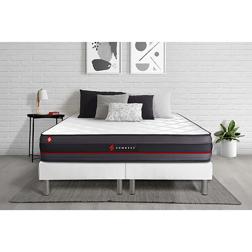 Somness Ensemble double sommier + matelas REGEN à mémoire de forme 160x200