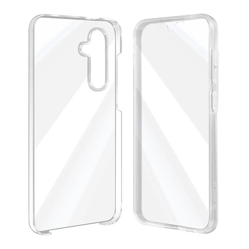 Avizar Coque Intégrale pour Galaxy S23 FE Arrière Rigide et Avant Souple Transparent