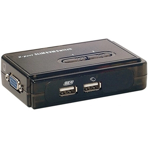 Abi Diffusion Pocket switch KVM VGA/USB 2 Ports avec cables