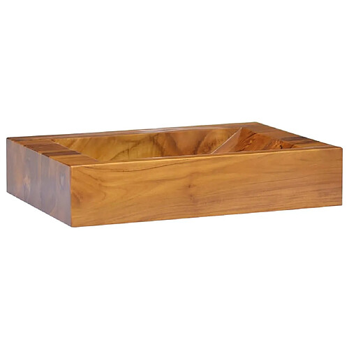 vidaXL Lavabo Bois de teck massif 50x35x10 cm