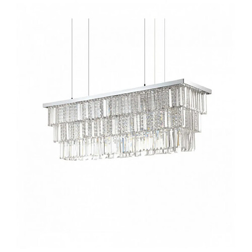 Ideal Lux Suspension Chromée en cristal MARTINEZ 8 ampoules