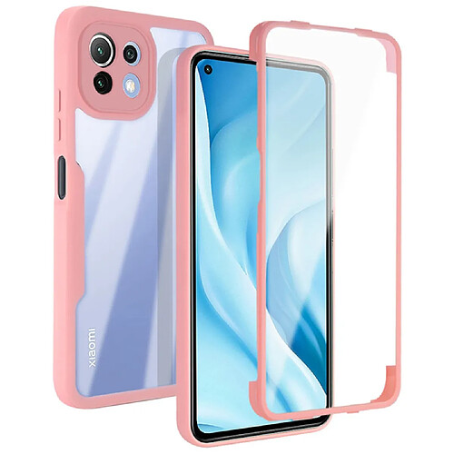 Coque en TPU + acrylique anti-rayures rose pour votre Xiaomi Mi 11 Lite 4G/5G/11 Lite 5G NE