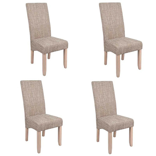 Dansmamaison Quatuor de chaises Beige Tissus/Bois - PURE