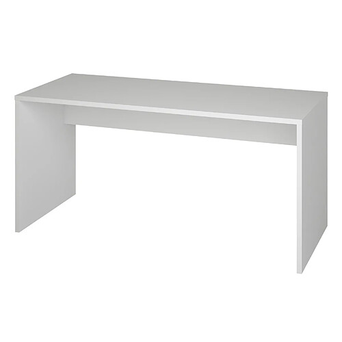 Pegane Bureau coloris blanc - Hauteur 75 x Longueur 160 x Profondeur 68 cm