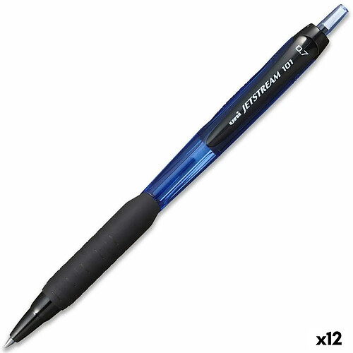 Uni Ball stylo à encre liquide Uni-Ball Jetstream SXN-101-07 Bleu 0,7 mm (12 Unités)