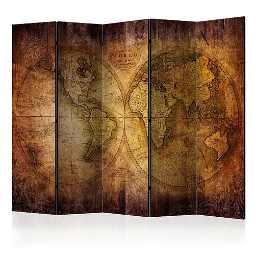 Artgeist Paravent - World on old map II [Room Dividers] [225x172]