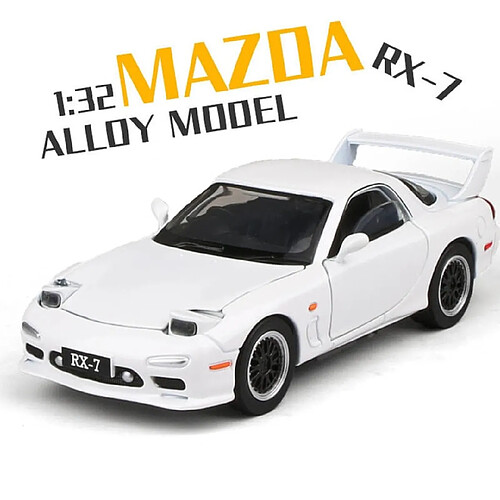 Universal 1: 32 Mazda RX7 Modèle de voiture en alliage Voiture de jouet moulée sous pression Modèle de voiture de jouet tirée vers la collection de jouets pour enfants Livraison gratuite |(blanche)