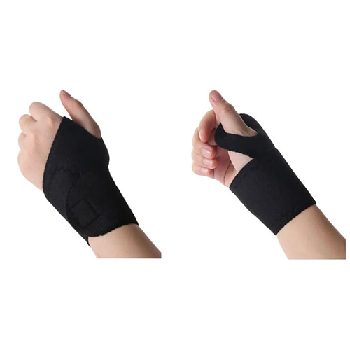 Shop Story SHOP-STORY - WRIST SUPPORT : Paire de Protèges Poignet Tourmaline Magnétiques Autochauffants Anti Arthrose