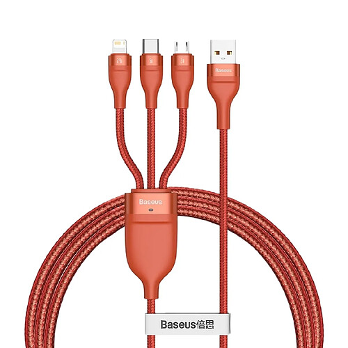 Universal Orange 3 en 1 câble USB C pour petit MIS Samsung 5A câble USB C pour chargeur de téléphone portable 11 Pro