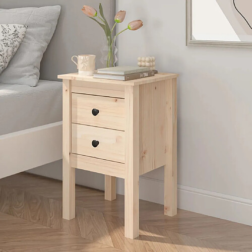 vidaXL Table de chevet 40x35x61,5 cm Bois de pin massif