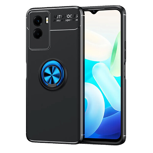 Coque en TPU Anti-empreintes, antichoc avec béquille, noir/bleu pour votre Vivo Y55s 5G