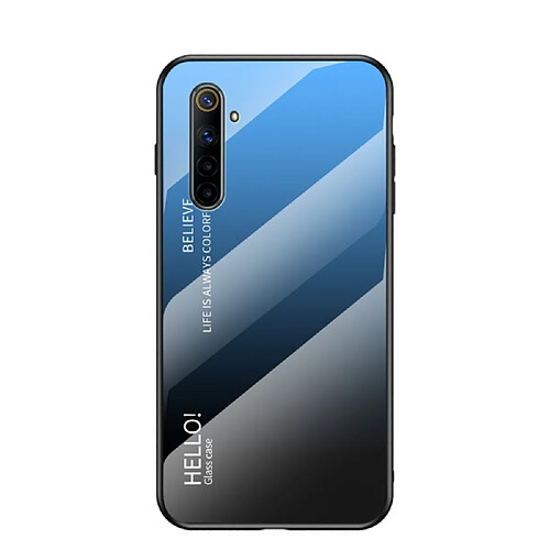 Coque en TPU hybride de couleur dégradé bleu/noir pour votre Realme 6