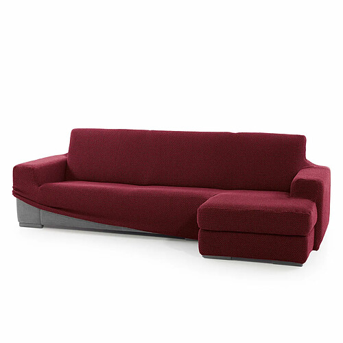 Chaise longue avec bras droit court Sofaskins NIAGARA 210 - 340 cm - Bordeaux