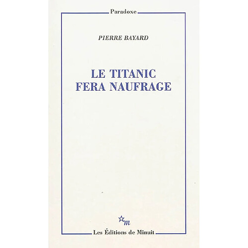 Le Titanic fera naufrage · Occasion