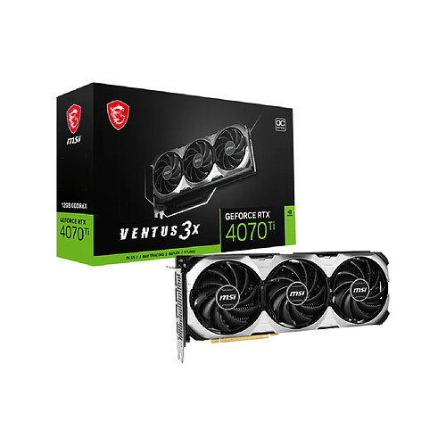 MSI GEFORCE RTX 4070 TI VENTUS 3X E 12G OC graphics card