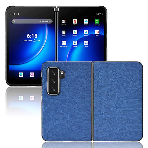 Coque en TPU + PU bleu pour votre Microsoft Surface Duo 2