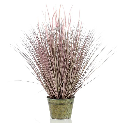 Emerald Herbe Pennisetum artificielle 99 cm en pot en zinc