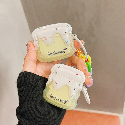 GUPBOO Airpods Coque Housse Étui Protecteur Compatible pour AirPods 3-Beignet à la crème coréenne