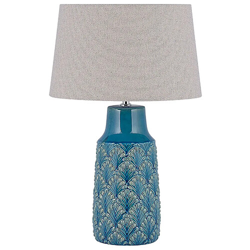 Beliani Lampe à poser bleue et grise 55 cm THAYA