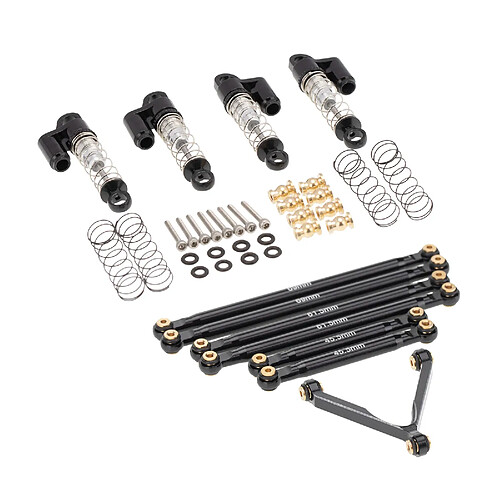 7x Jeu de Maillons En Aluminium + Amortisseurs Filetés pour Axial SCX24 AXI00002 AXI90081