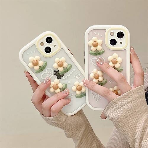 GUPBOO Étui pour iPhoneXR Littéraire en trois dimensions petites fleurs fraîches niche étui pour téléphone portable femmes