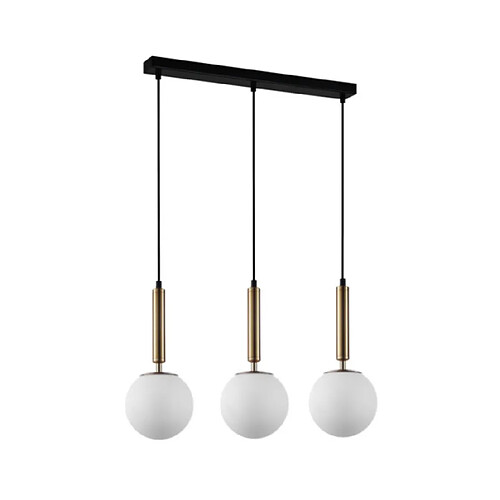 Luminaire Center Suspension Ravena Verre,Acier Laiton