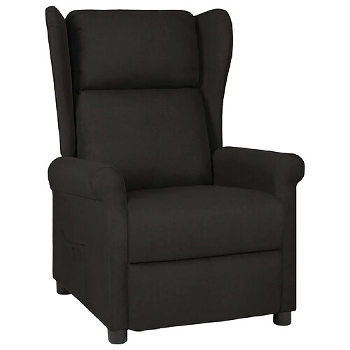 vidaXL Fauteuil inclinable Noir Tissu