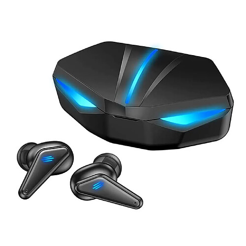 Chrono Écouteurs de jeu sans fil - Latence ultra faible - Microphone intégré - Écouteurs Bluetooth pour PC Mobile Gamers (Noir)