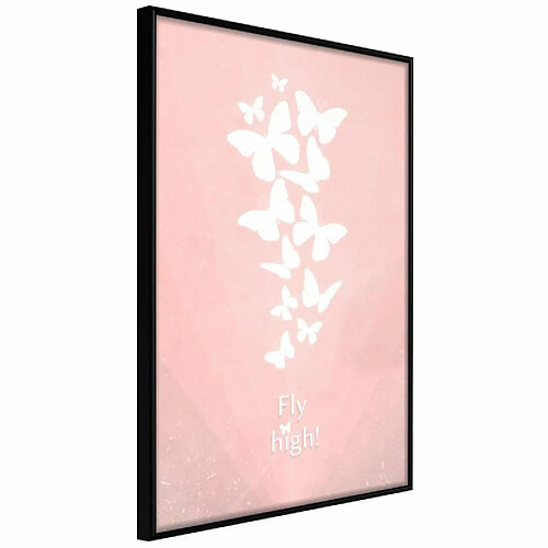 Paris Prix Affiche Murale Encadrée Butterfly Dream 40 x 60 cm Noir