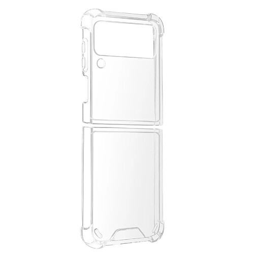 Avizar Coque Samsung Galaxy Z Flip 3 Silicone Souple Coins Renforcés Fine Transparent