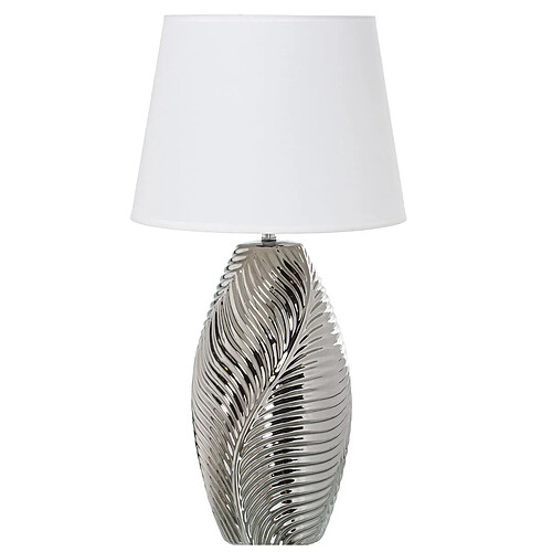 Lampe de bureau Alexandra House Living Blanc Argenté Céramique 60 W 19 x 43 x 19 cm