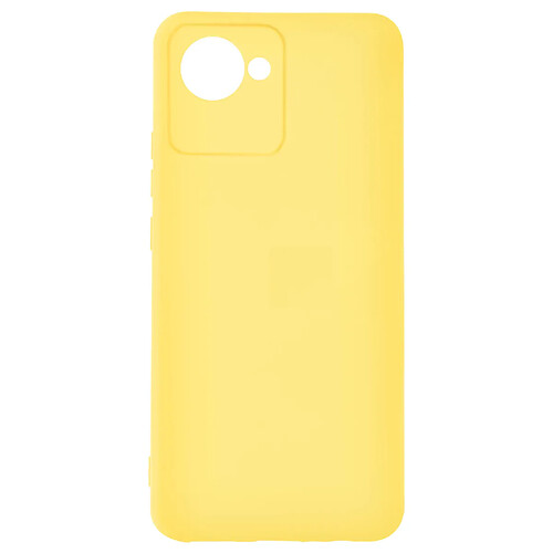 Avizar Coque Realme C30 Silicone Semi-rigide Finition Soft-touch jaune