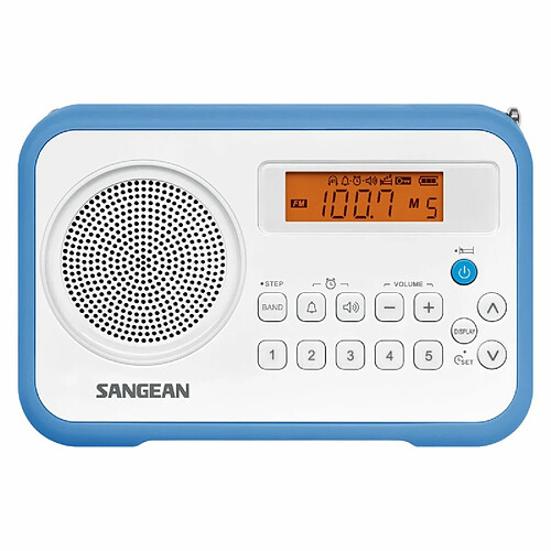 Radio Sangean PRD18W Bleu Ambre Bleu/Blanc