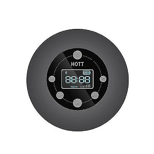 Universal Haut-parleur YH-Bluetooth, haut-parleur Bluetooth sans fil avec radio FM, appel mains libres, haut-parleur de musique imperméable IPX4 avec aspiration dans la salle de bain (noir)