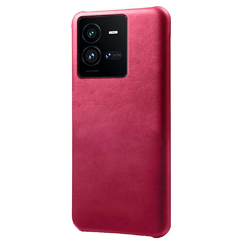 Coque en TPU + PU texture des veaux, anti-chutte pour votre Vivo iQOO 10 Pro 5G - rose