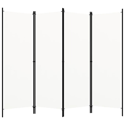 vidaXL Cloison de séparation 4 panneaux Blanc 200x180 cm