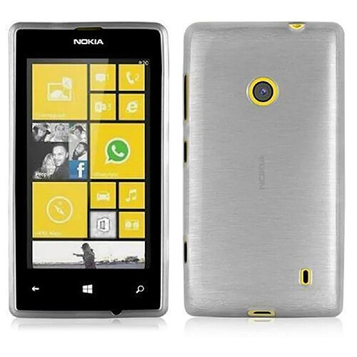 Cadorabo Coque Nokia Lumia 525 Etui en Argent