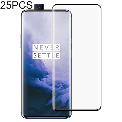 Wewoo Film de verre trempé de plein écran pour colle 3D à bords incurvés25 PCSpour OnePlus 7 Pro Noir