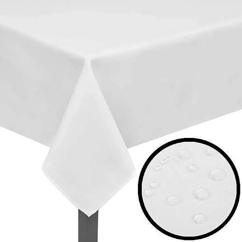 Decoshop26 5 Nappes de table Blanc 100 x 100 cm DEC022299