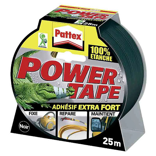 PATTEX - Adhésif super puissant ""Power tape"" Noir - 50 mm x 25 m