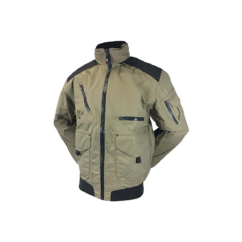 Blouson COFRA motor - beige et vert - Taille 50