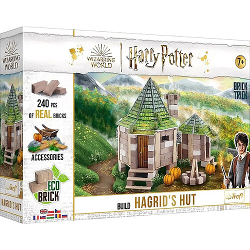 Trefl- Construire, Cabane de Hagrid, Blocs ÉCO, Bricolage, 240 Briques, Réutilisable, Set Créatif pour Les Enfants à partir de 7 Ans, 61598, Hagrid's Hut