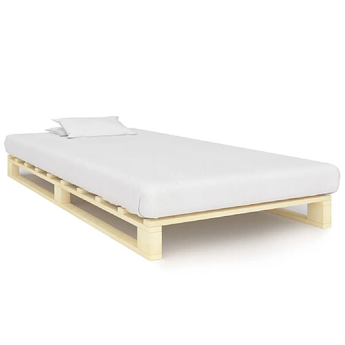 vidaXL Cadre de lit de palette sans matelas bois massif pin 100x200 cm