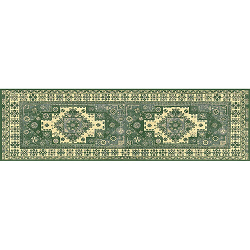 Alter Chemin de cuisine, 100% Made in Italy, Tapis antitache avec impression numérique, Coulisse antidérapante et lavable, Modèle Vintage - Corine, cm 280x52