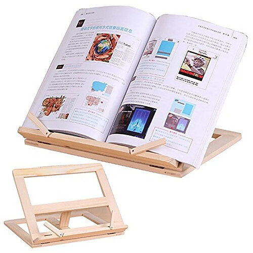 Wewoo Cadre en bois Livre Lecture Étagère Support Tablette PC Musique Stand Dessin Chevalet