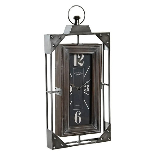 Look & Feel Horloge Murale DKD Home Decor Loft Bois Fer (29 x 6.5 x 61 cm)