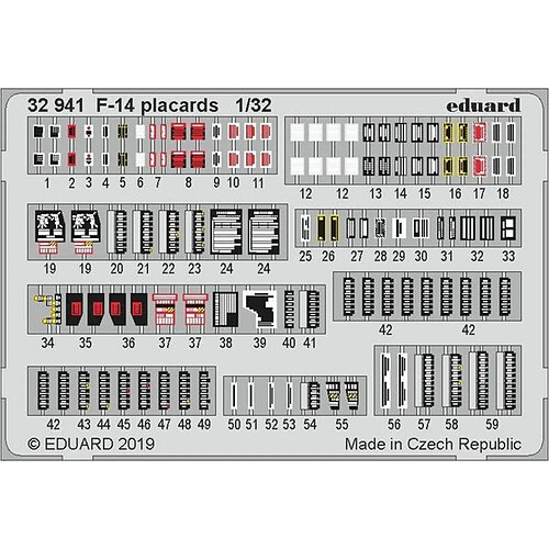 F-14 placards for Tamiya - 1:32e - Eduard Accessories