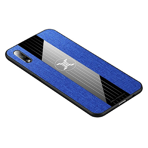 Wewoo Coque Souple Pour Huawei Honor 9X XINLI Tissu de couture Antichoc TPU Housse de protection Bleu