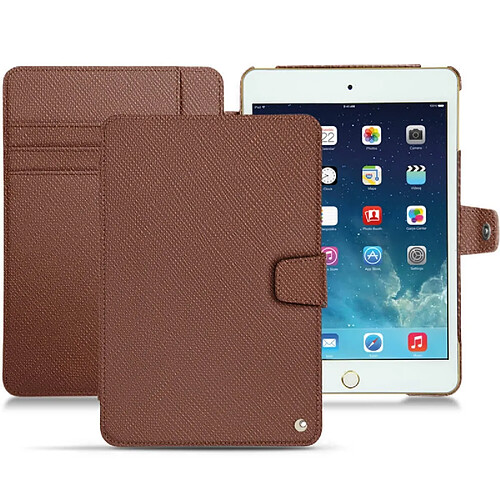 Housse cuir Apple iPad mini 5 - Rabat portefeuille - Marron délicat ( Pantone #95614d) - NOREVE