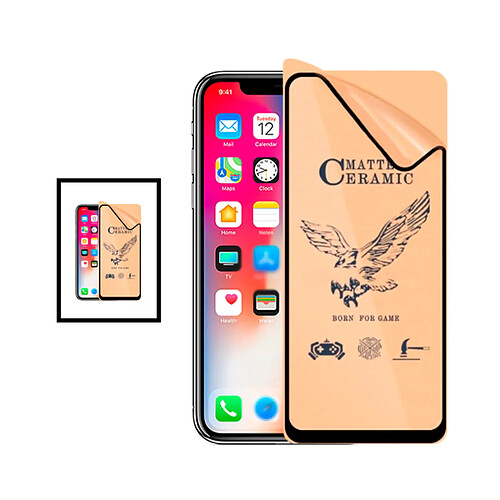 PHONECARE KIT 2 Film CeramicGlass Full Cover pour Apple iPhone 14 - Transparent / Noir